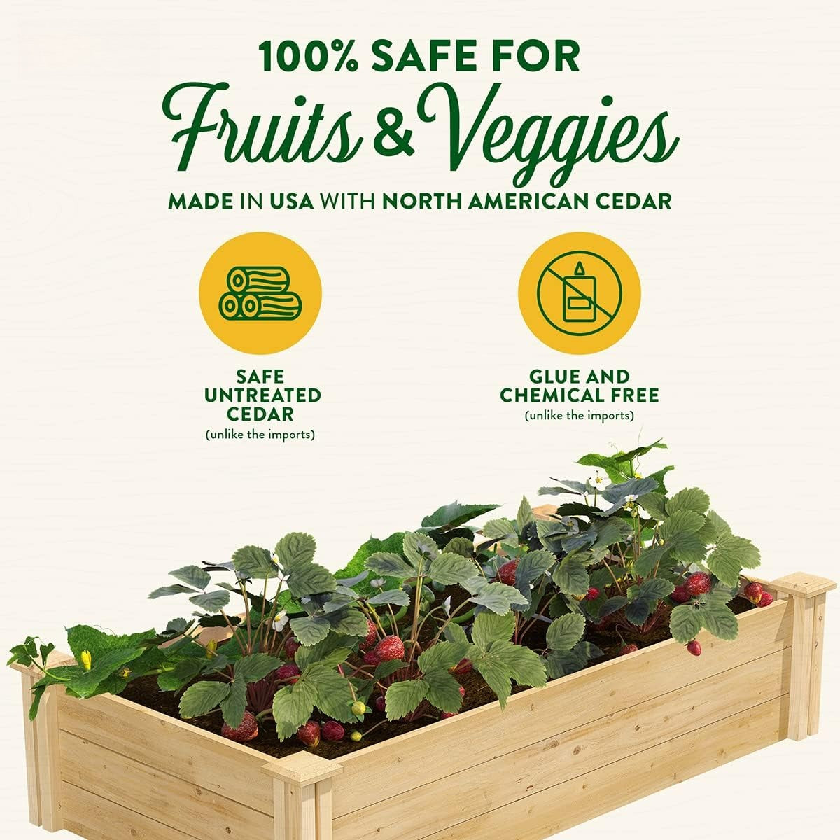 Classic Cedar Outdoor Raised Garden Bed