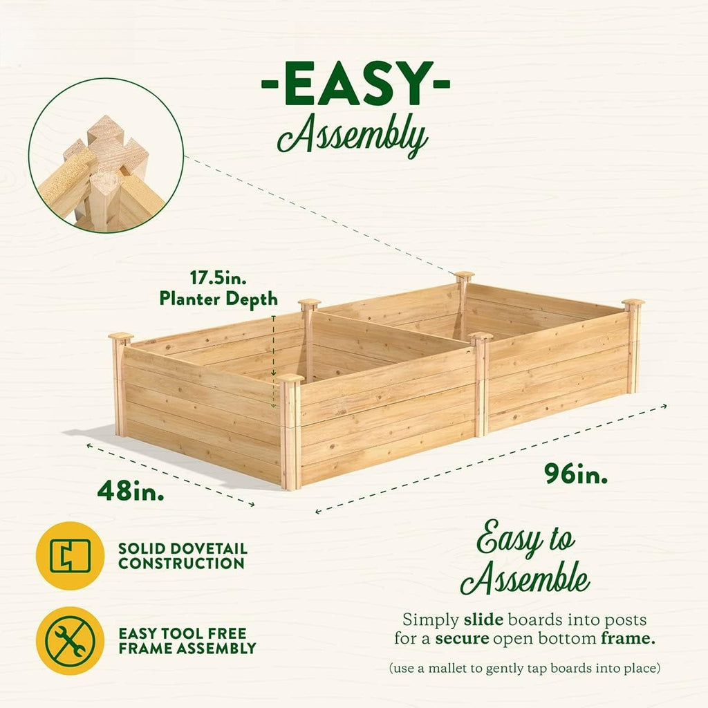 Premium Cedar Outdoor Raised Garden Bed