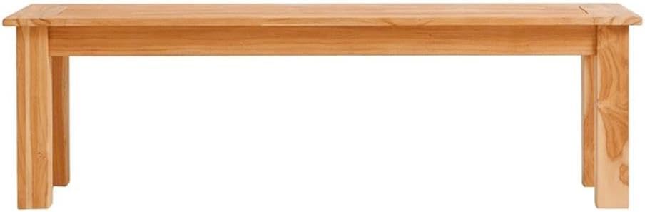 Teak Wood 3‑Seat Outdoor Dining Bench