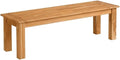 Teak Wood 3‑Seat Outdoor Dining Bench