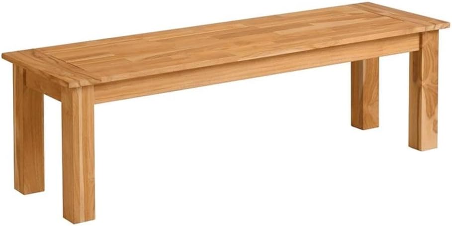 Teak Wood 3‑Seat Outdoor Dining Bench