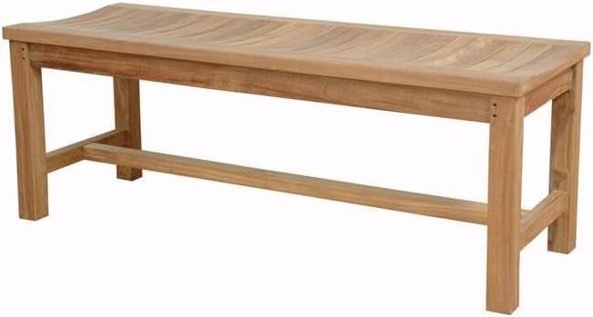 Teak Wood Outdoor Backless Dining Bench