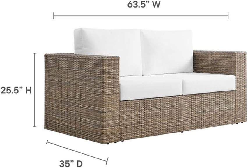 Synthetic Rattan Outdoor Patio Loveseat