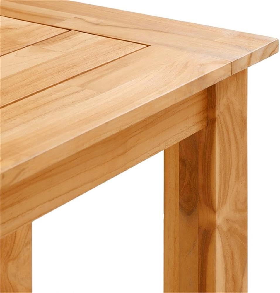Teak Wood 3‑Seat Outdoor Dining Bench