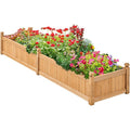Wooden Rectangular Outdoor Raised Planter Bed