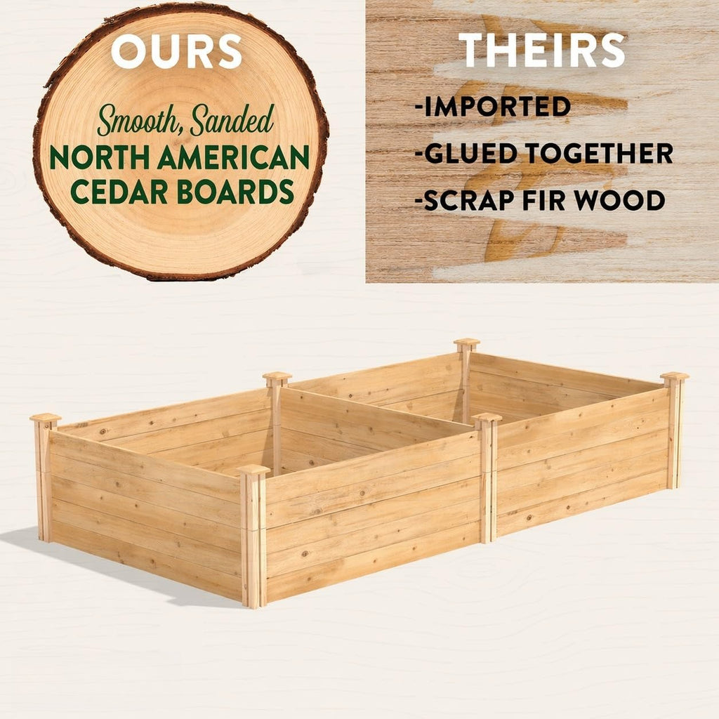 Premium Cedar Outdoor Raised Garden Bed