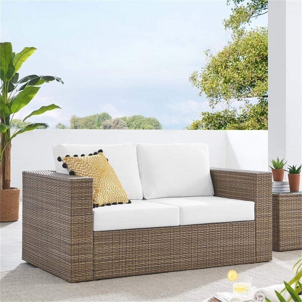 Synthetic Rattan Outdoor Patio Loveseat