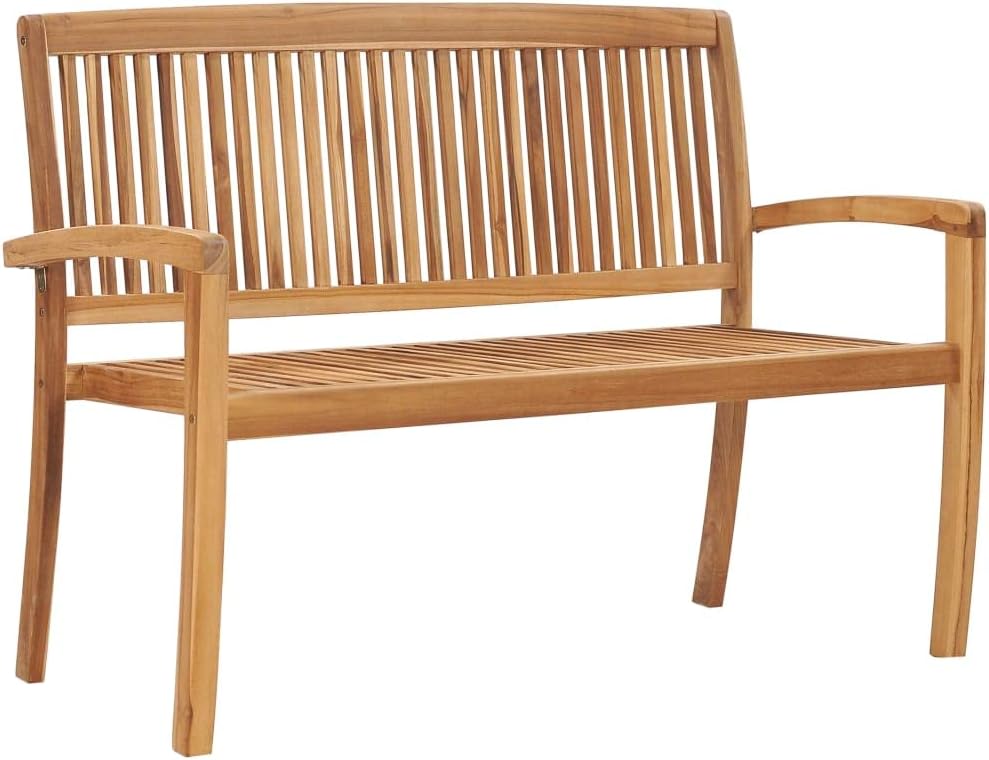 Solid Teak Stackable Outdoor Garden Bench