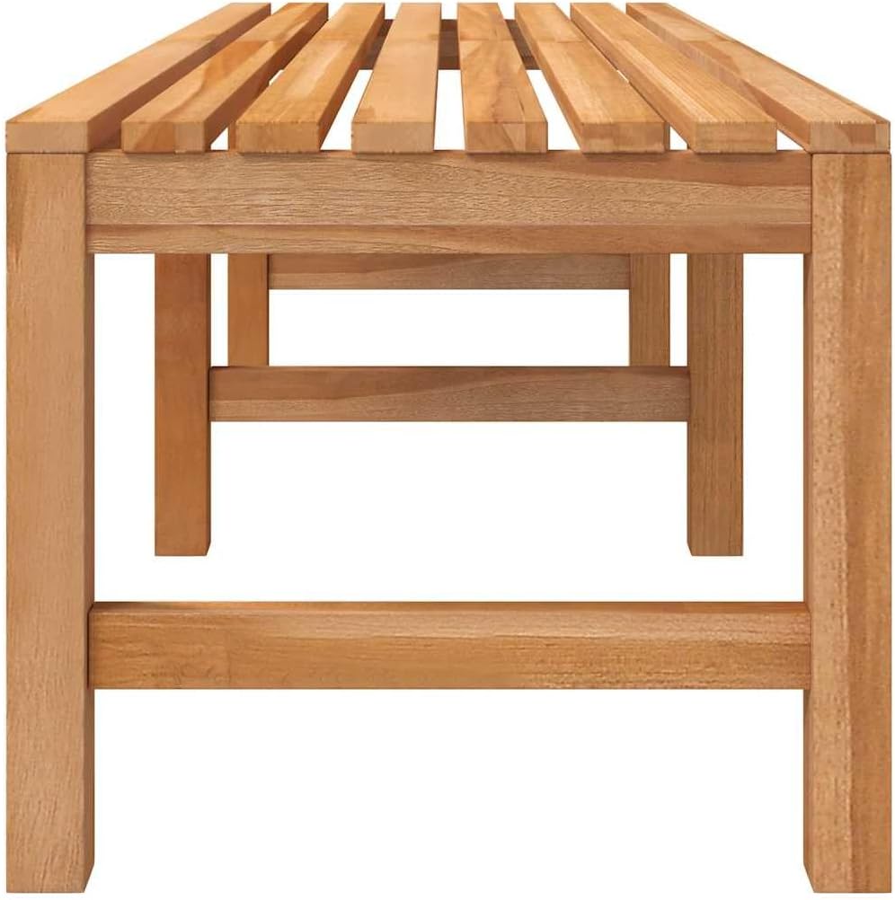 Weather‑Resistant Solid Teak Garden Bench