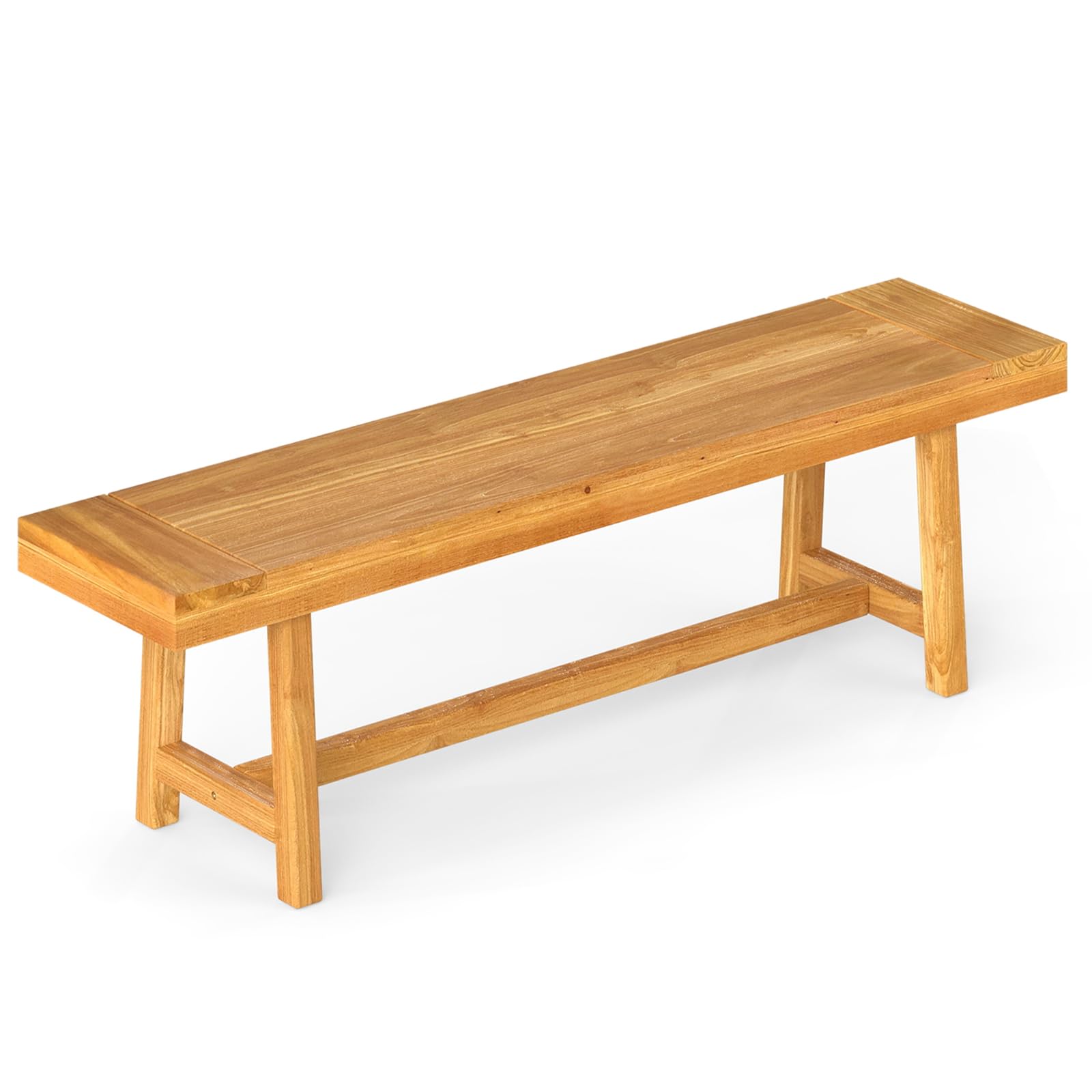 Teak Wood 3‑Person Indoor Outdoor Bench