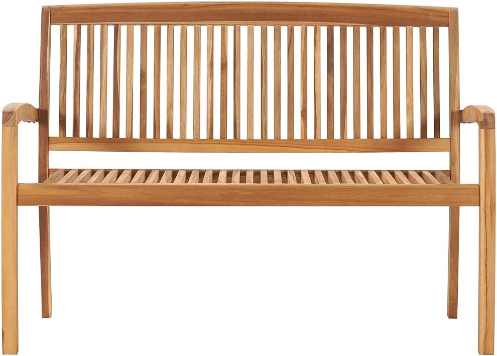 Solid Teak Stackable Outdoor Garden Bench