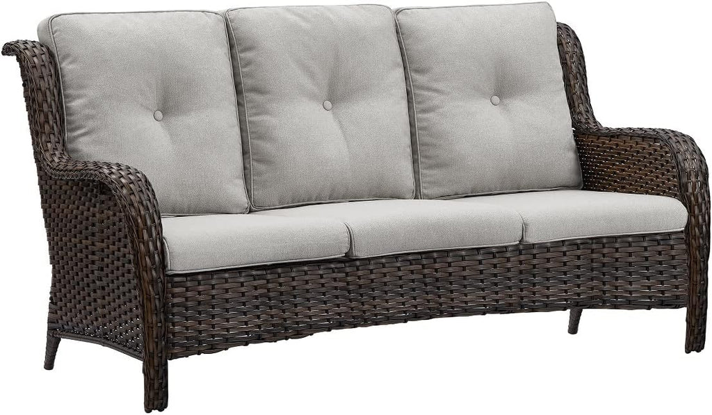 PE Rattan Cushioned Outdoor Patio Sofa