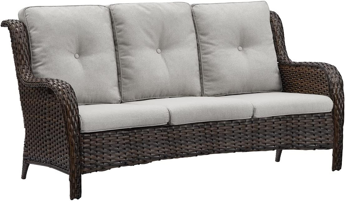 PE Rattan Cushioned Outdoor Patio Sofa