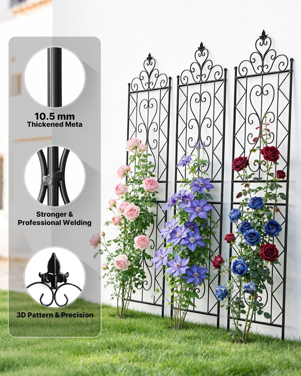 Metal Outdoor Climbing Plant Garden Trellis