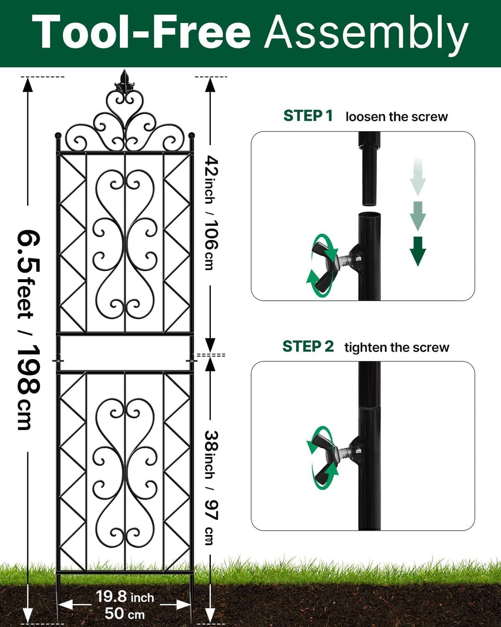 Metal Outdoor Climbing Plant Garden Trellis