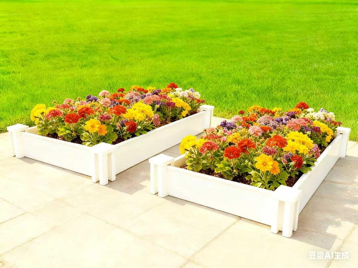 Vinyl Screwless Outdoor Raised Planter Bed