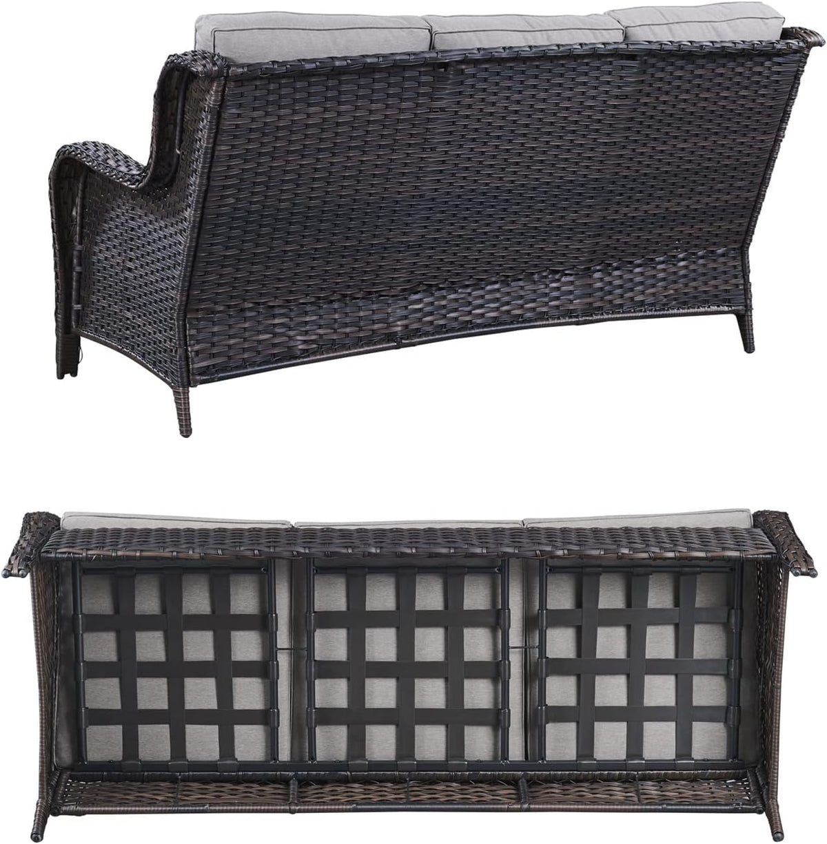 PE Rattan Cushioned Outdoor Patio Sofa