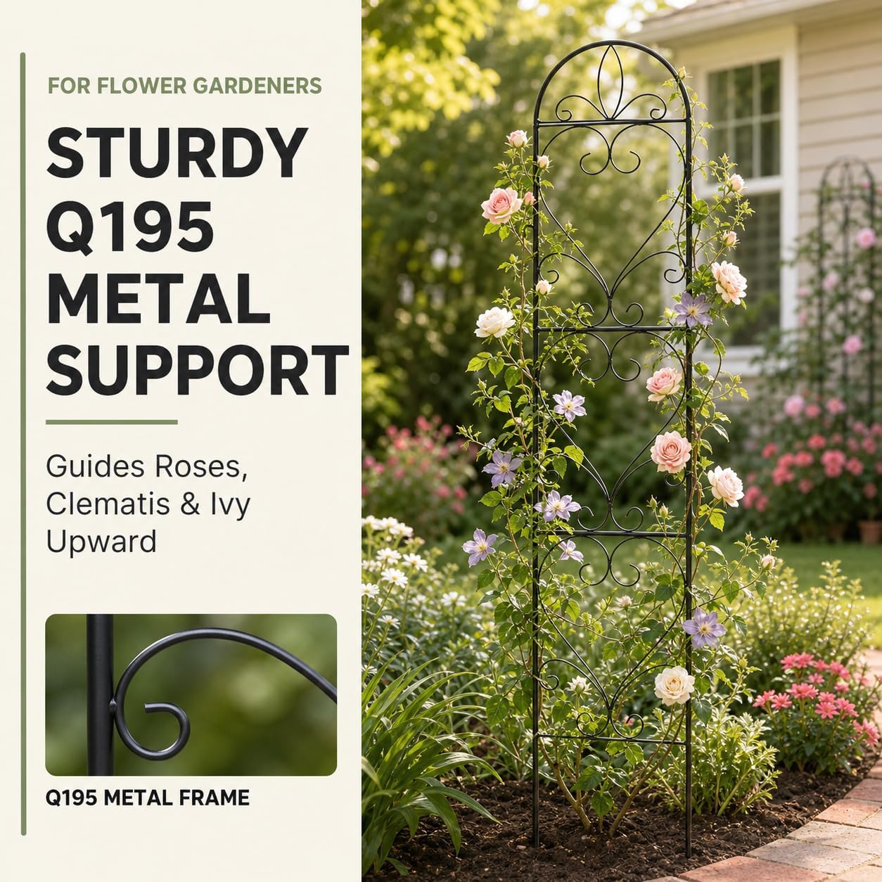 Metal Outdoor Climbing Plant Garden Trellis
