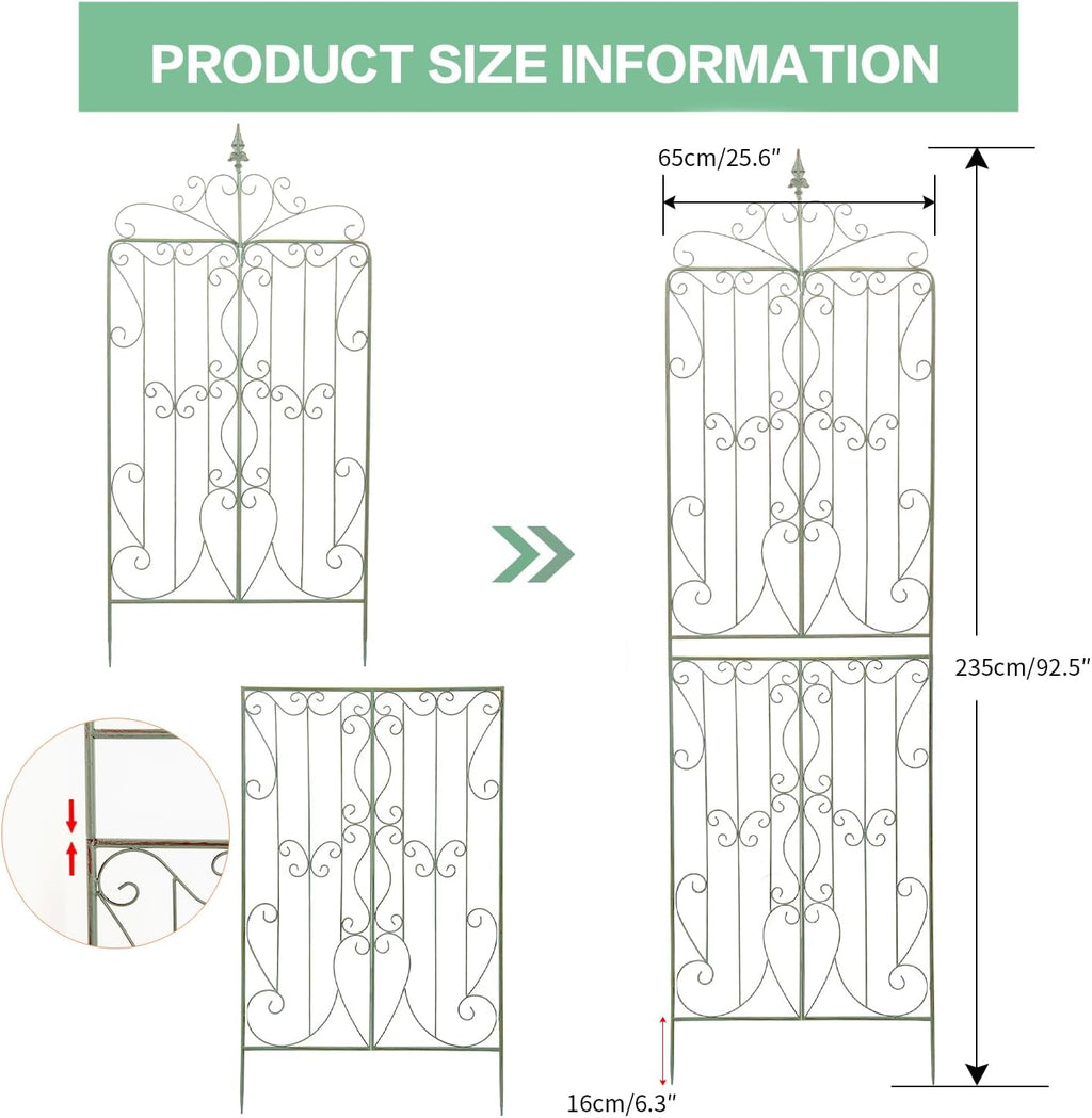 Rustic Large Tall Garden Plant Trellis
