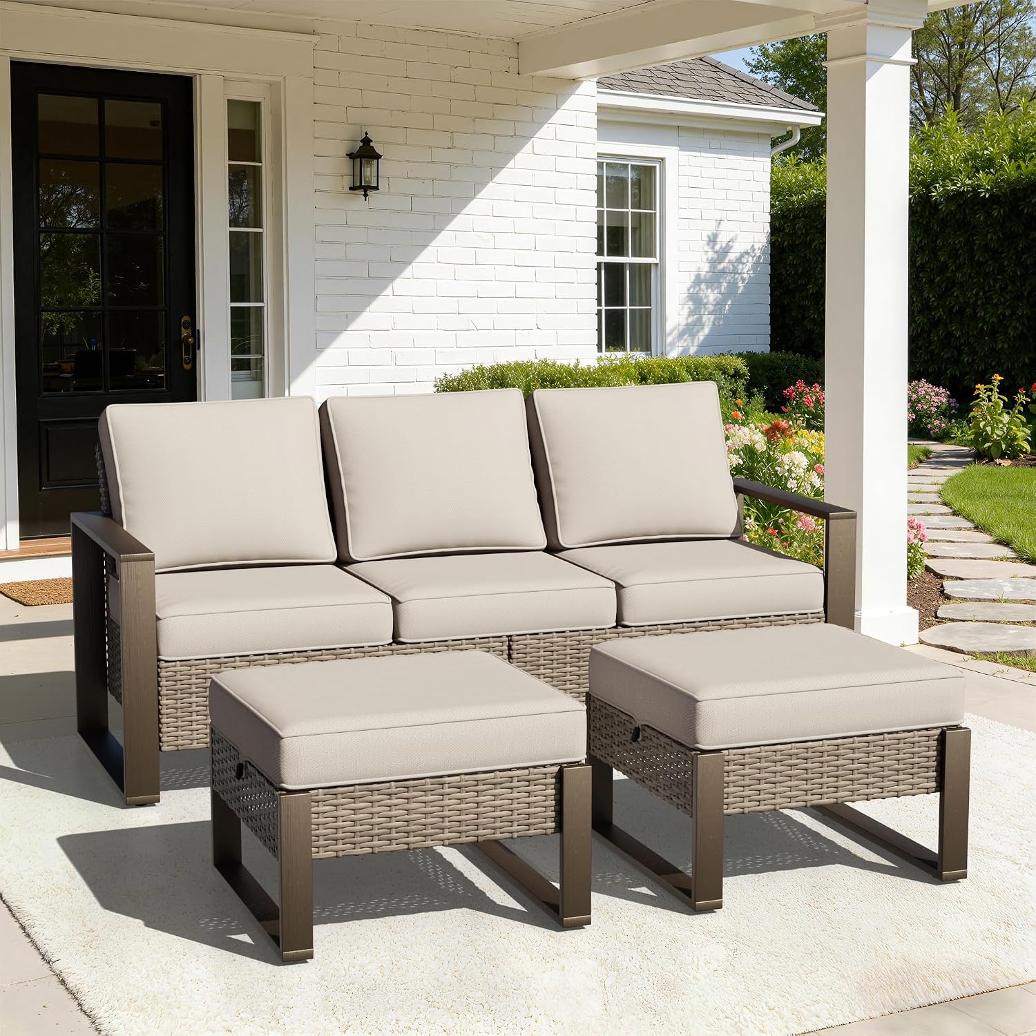 Wicker Rattan Outdoor Patio Furniture Set