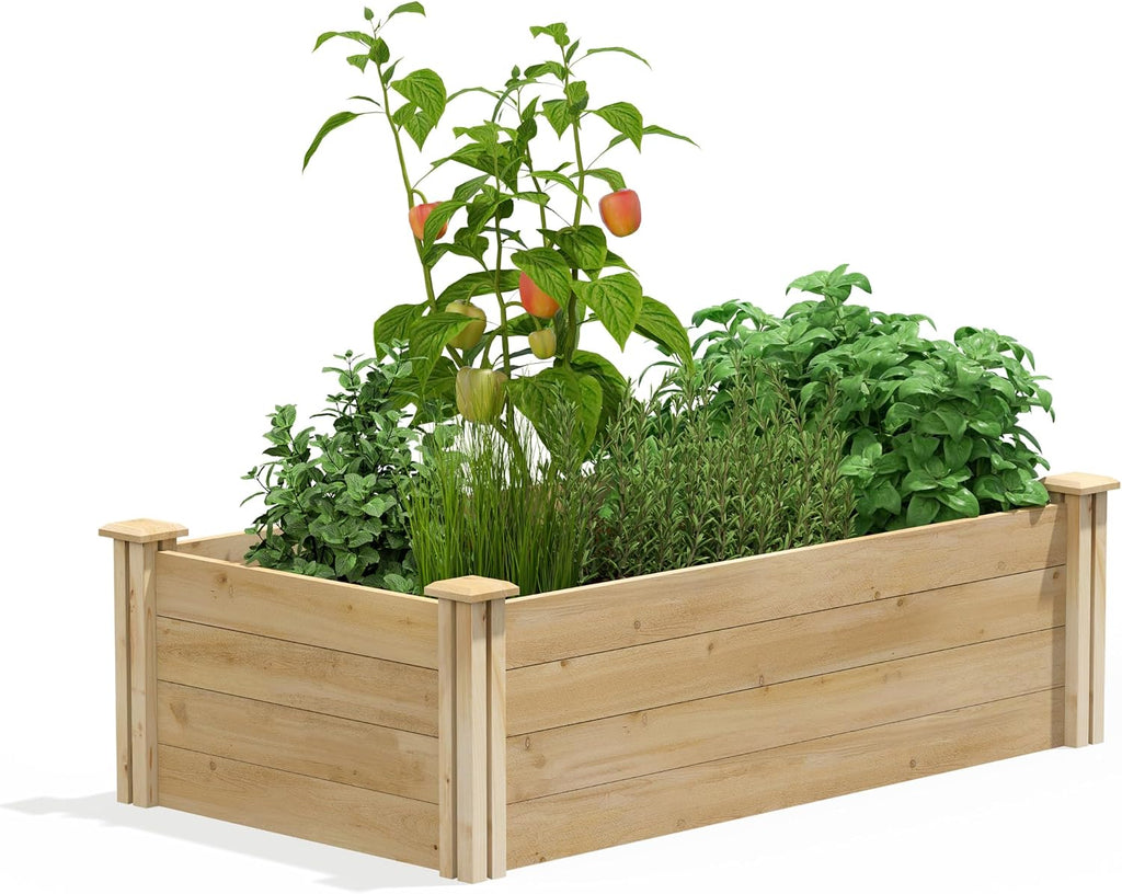 Premium Cedar Outdoor Raised Garden Bed