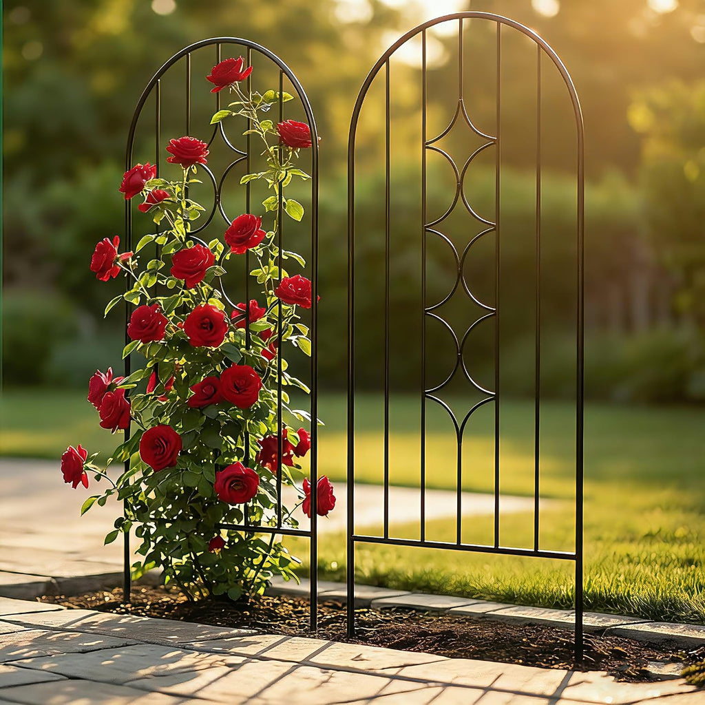 Arched Rustproof Metal Garden Plant Trellis