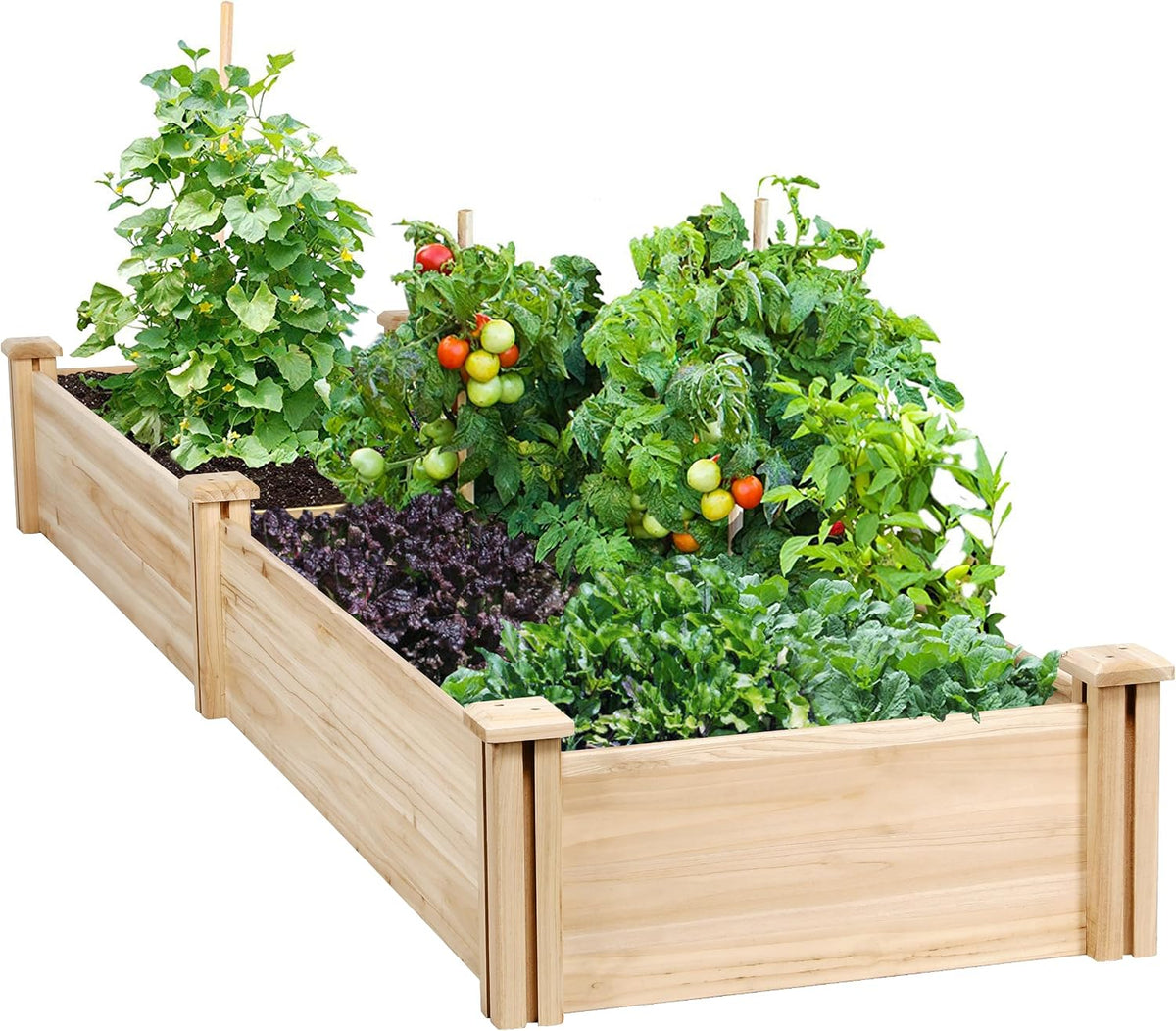 Wood Outdoor Vegetable Flower Planter Bed