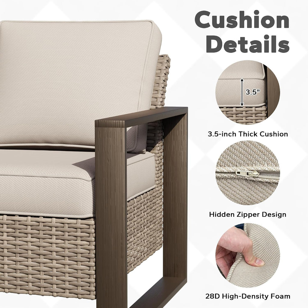 Wicker Rattan Outdoor Patio Furniture Set