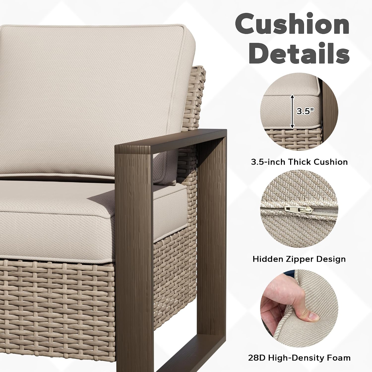 Wicker Rattan Outdoor Patio Furniture Set