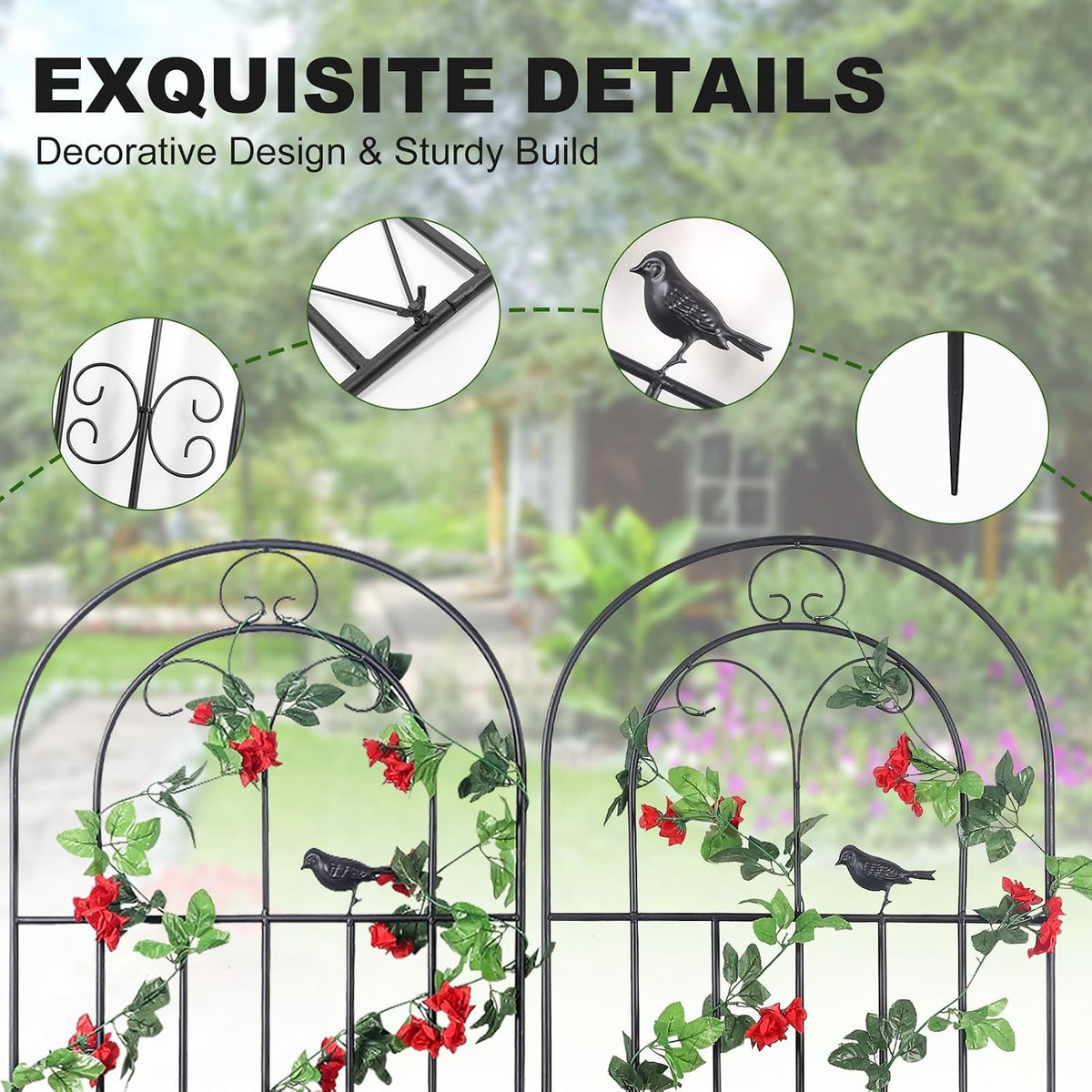 Metal Lattice Garden Climbing Plant Trellis