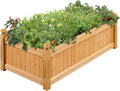 Wooden Rectangular Outdoor Raised Planter Bed