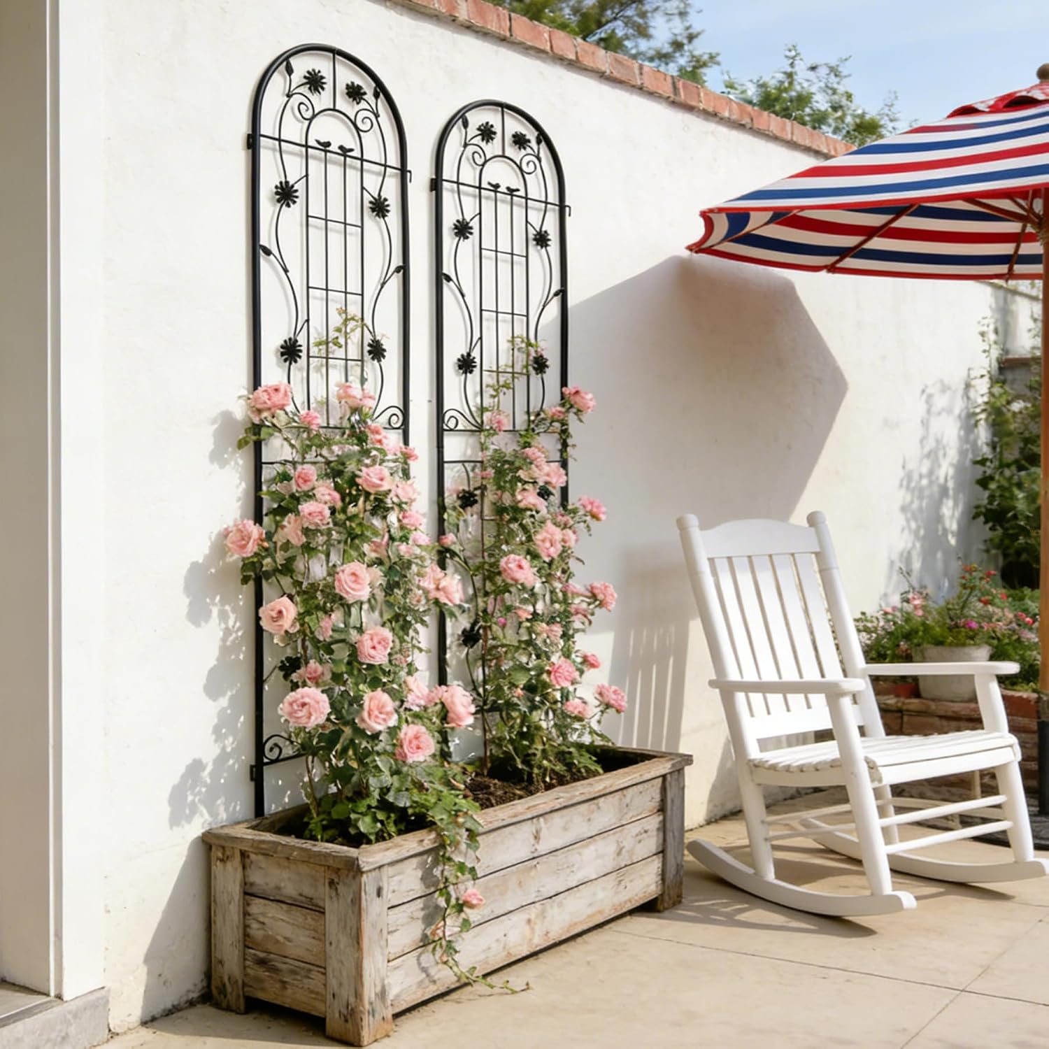 Rustproof Metal Garden Plant Trellis Frame