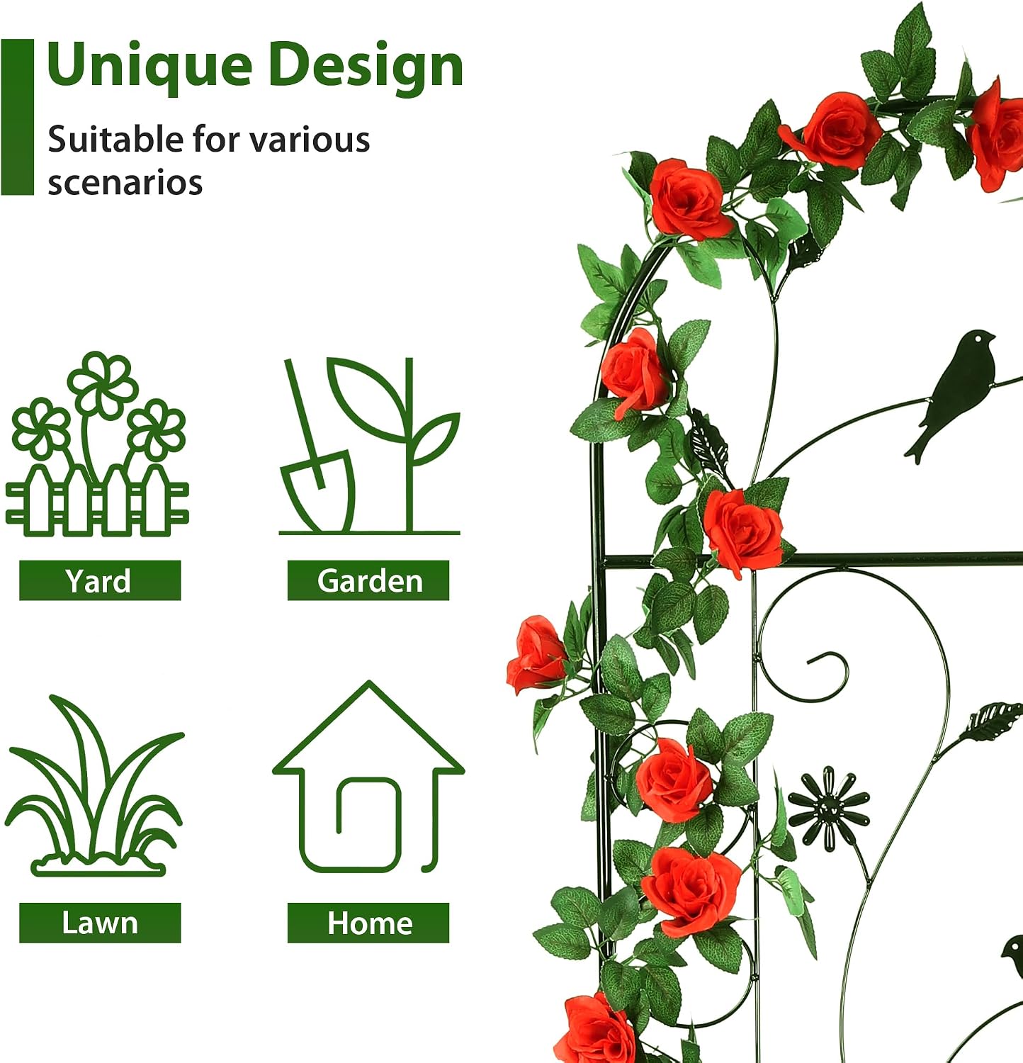 Black Metal Outdoor Climbing Plant Trellis