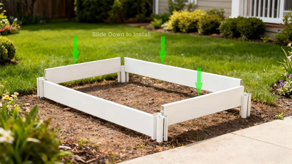 Vinyl Screwless Outdoor Raised Planter Bed