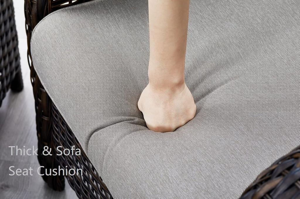 PE Rattan Cushioned Outdoor Patio Sofa