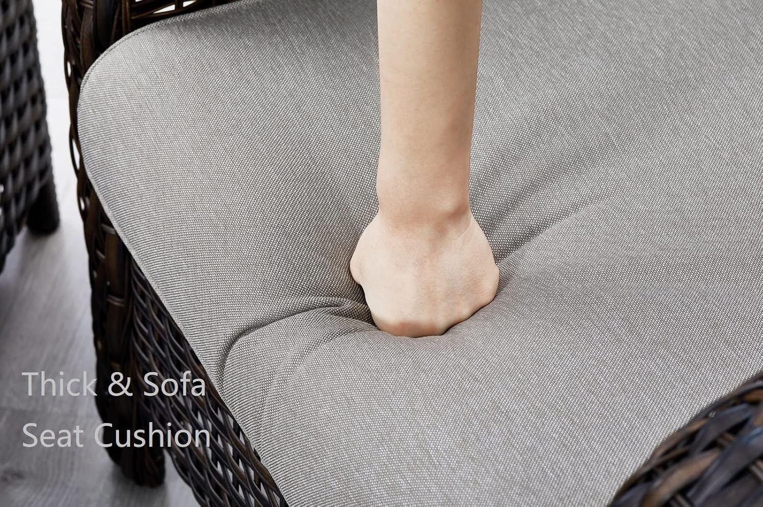 PE Rattan Cushioned Outdoor Patio Sofa