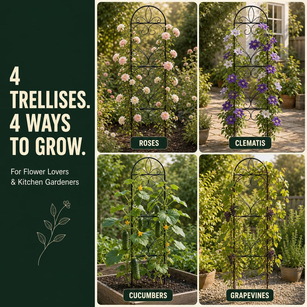Metal Outdoor Climbing Plant Garden Trellis