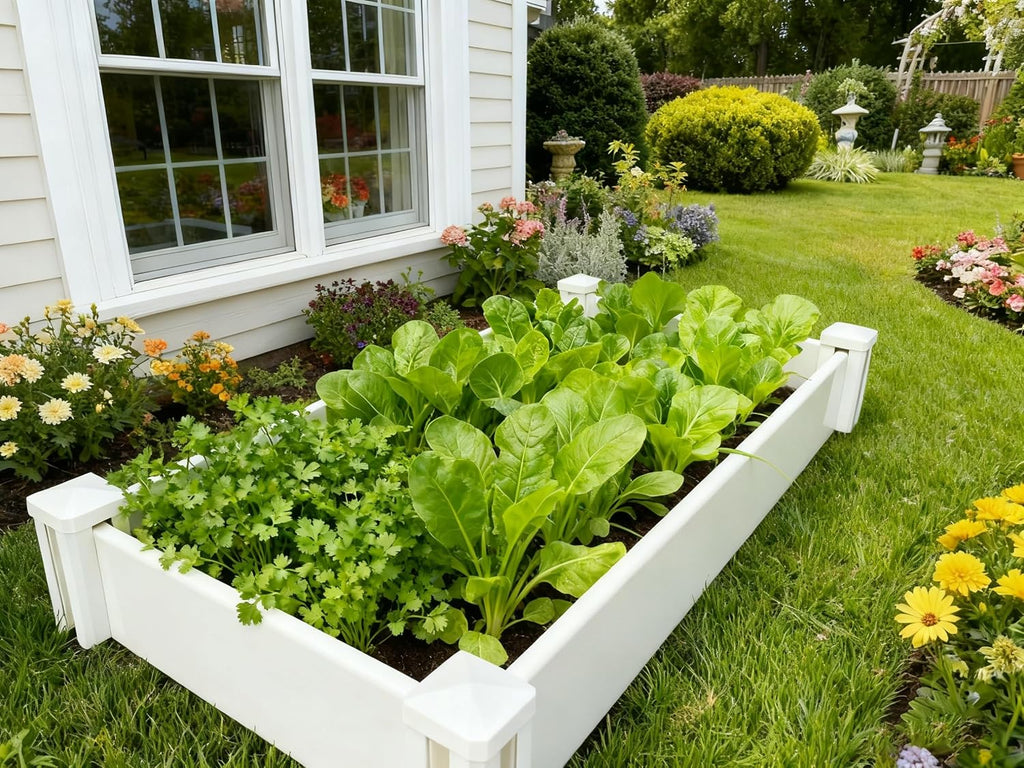 Vinyl Screwless Outdoor Raised Planter Bed