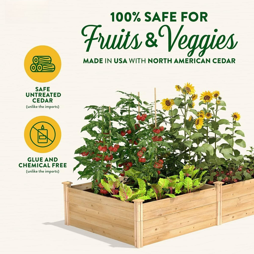 Premium Cedar Outdoor Raised Garden Bed