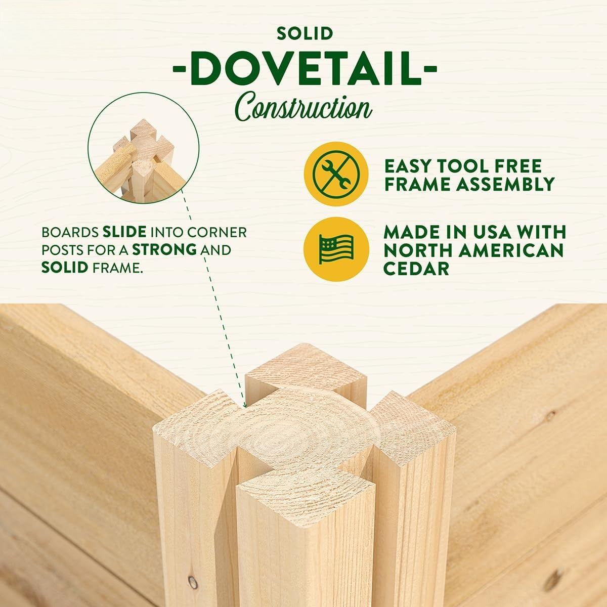 Classic Cedar Outdoor Raised Garden Bed