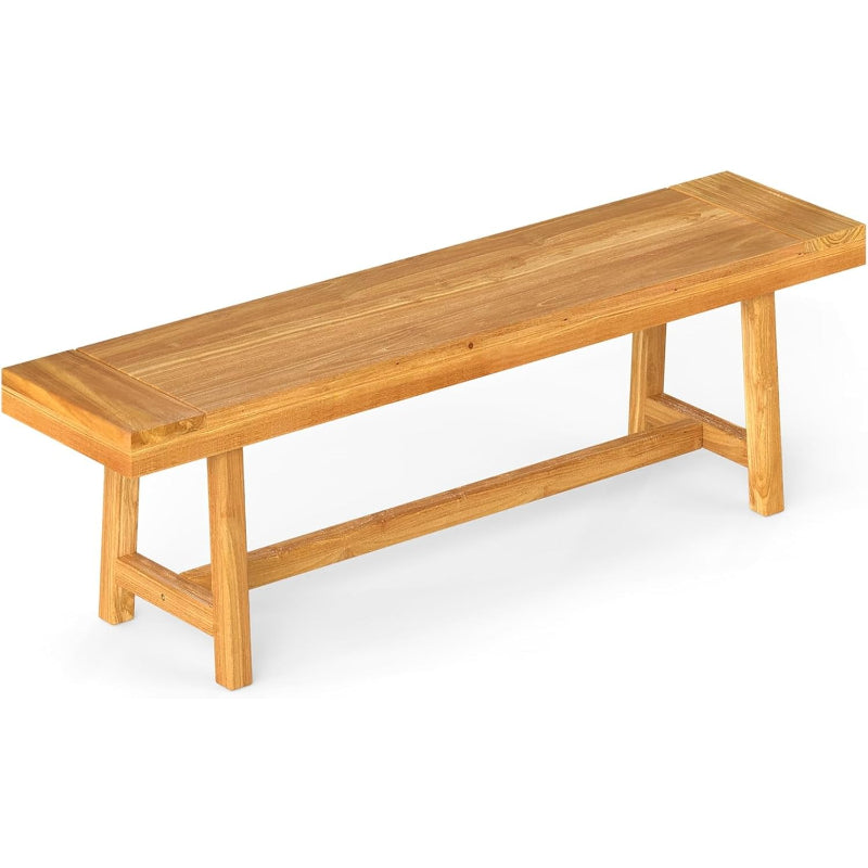 Teak Wood 3‑Person Indoor Outdoor Bench